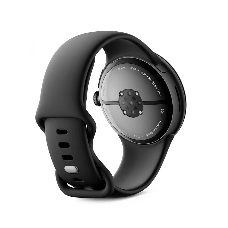 Google Pixel Watch 3 (45mm) Latest Model - Android Smartwatch, Heart Rate Tracking, Fitbit Advanced Running, Fitness Insights, 24-Hour Battery - Matte Black Aluminum Case - Obsidian Band - Wi-Fi