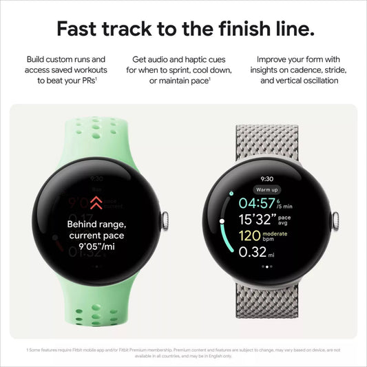 Google Pixel Watch 3 (45mm) Latest Model - Android Smartwatch, Heart Rate Tracking, Fitbit Advanced Running, Fitness Insights, 24-Hour Battery - Matte Black Aluminum Case - Obsidian Band - Wi-Fi