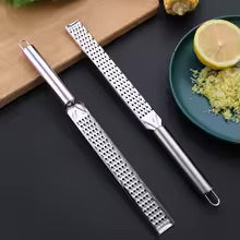 Citrus Lemon Zester & Cheese Grater — Parmesan Cheese, Lemon, Ginger, Garlic, Nutmeg, Chocolate, Vegetables, Fruits - Razor-Sharp Stainless Steel Blade +  - Dishwasher Safe