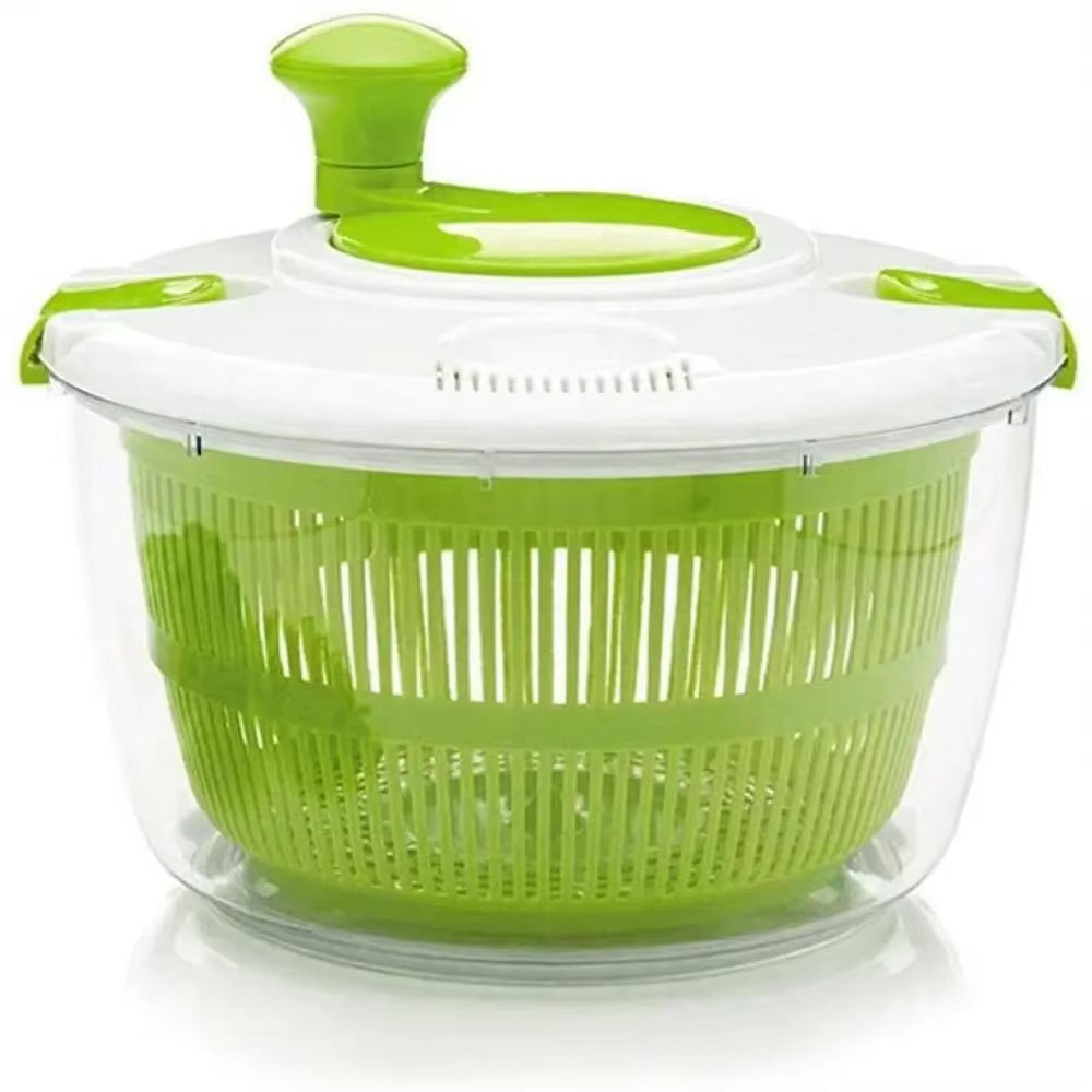 5Qt High-Efficiency Salad Spinner & Vegetable Dehydrator -Quick-dry salad spinner,Manual Kitchen Tool for Lettuce, Berries, and Greens,Quick Spin Dry Vegetables