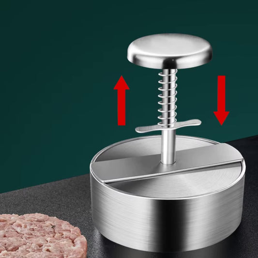 Burger Press, Adjustable Hamburger Patty Maker 4.2" Stainless Steel Hamburger Press Patty Making Molds Patties for Beef, Vegetables, Meat, BBQ Barbecue Homemade Hamburger