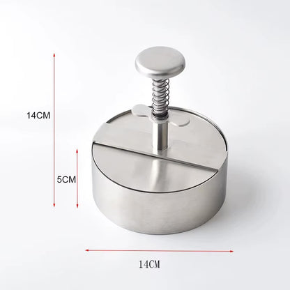 Burger Press, Adjustable Hamburger Patty Maker 4.2" Stainless Steel Hamburger Press Patty Making Molds Patties for Beef, Vegetables, Meat, BBQ Barbecue Homemade Hamburger