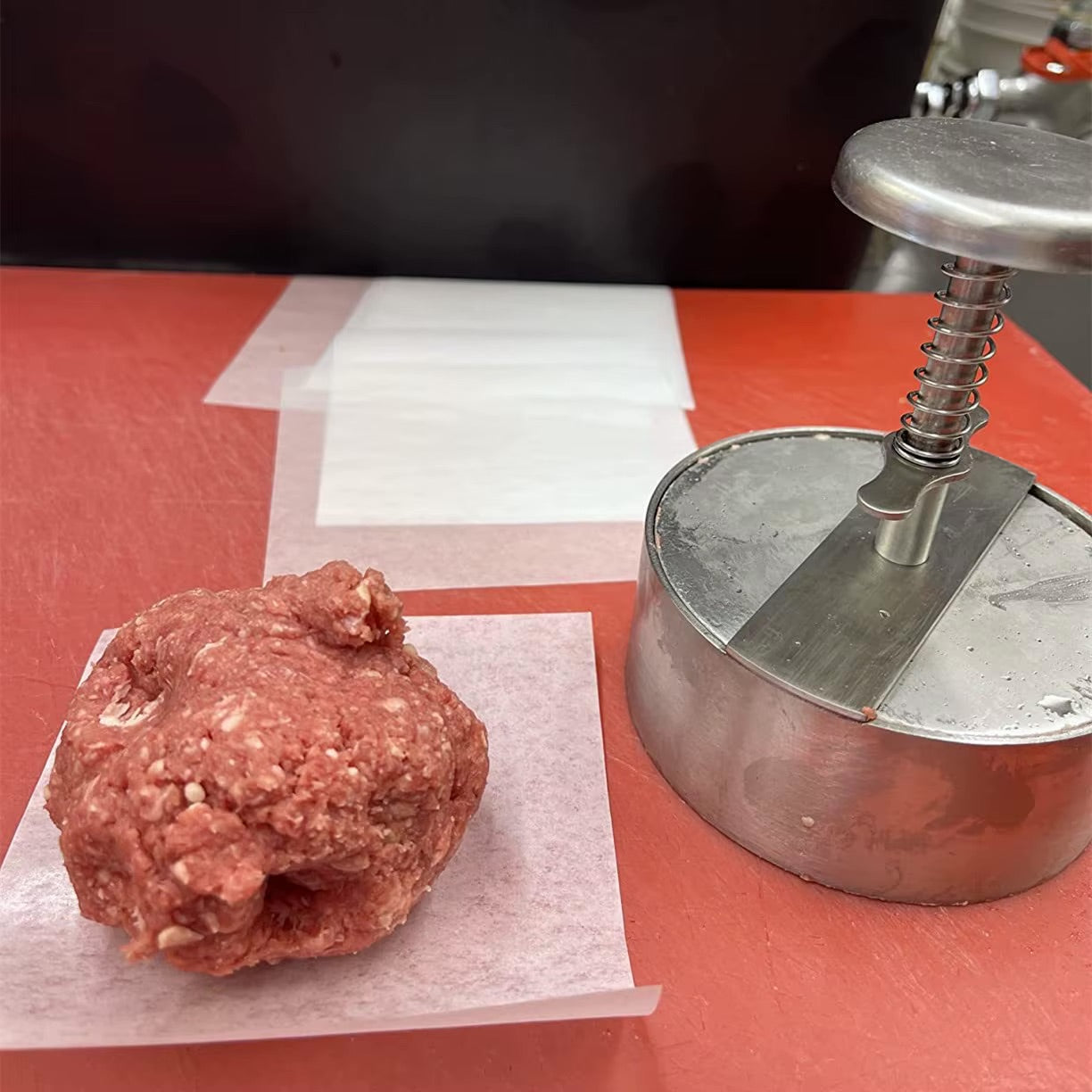 Burger Press, Adjustable Hamburger Patty Maker 4.2" Stainless Steel Hamburger Press Patty Making Molds Patties for Beef, Vegetables, Meat, BBQ Barbecue Homemade Hamburger