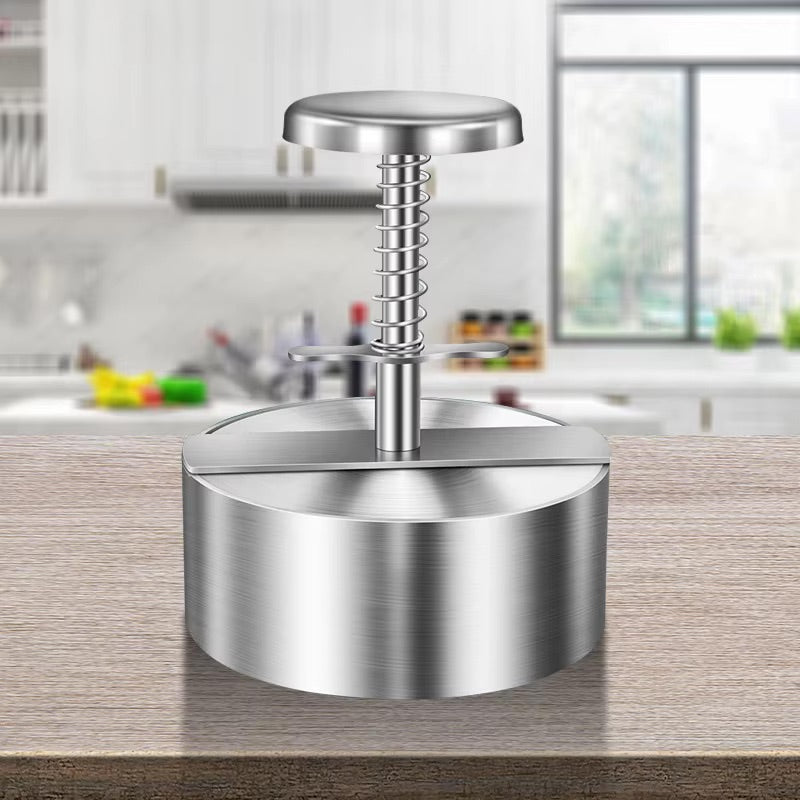 Burger Press, Adjustable Hamburger Patty Maker 4.2" Stainless Steel Hamburger Press Patty Making Molds Patties for Beef, Vegetables, Meat, BBQ Barbecue Homemade Hamburger